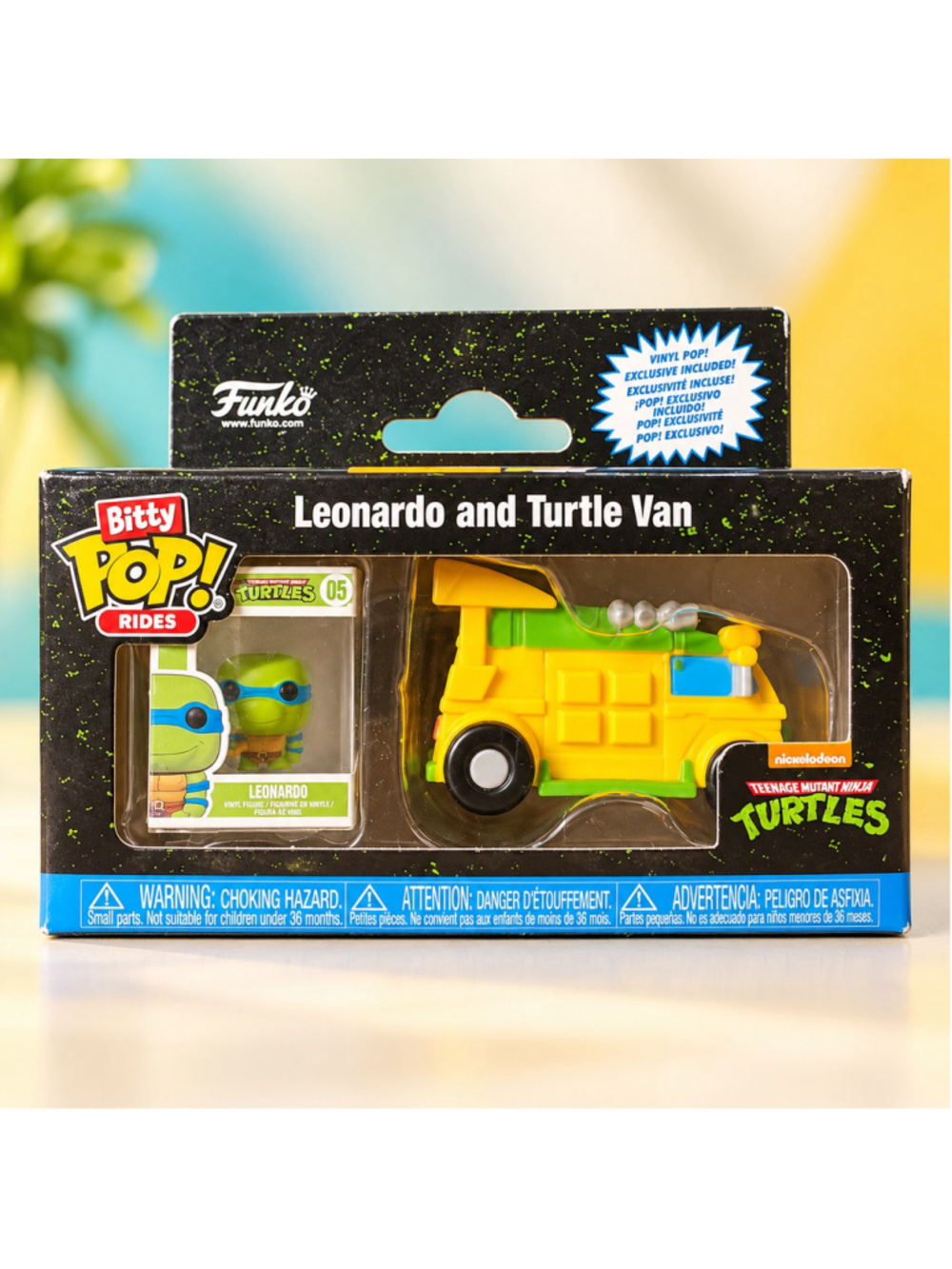 Funko Bitty Pop Rides TMNT Leonardo and Turtle Van Figure Set